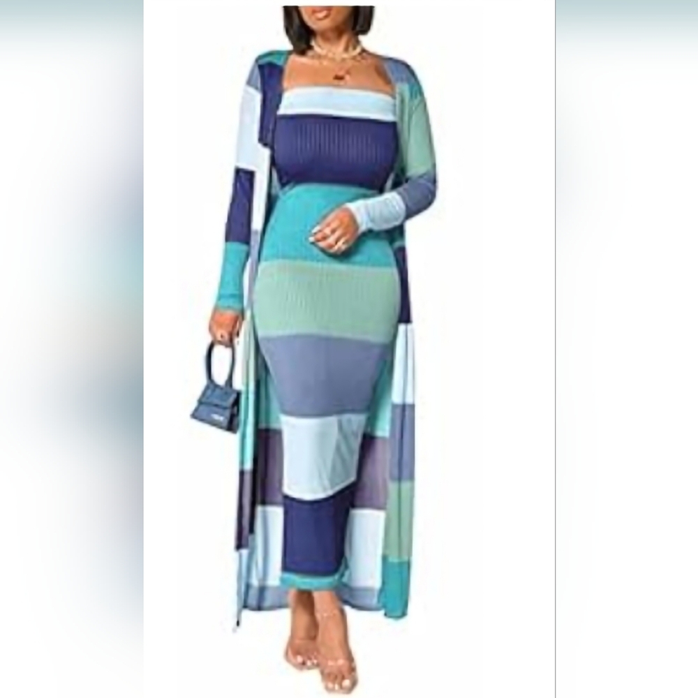 Tube dress with coat